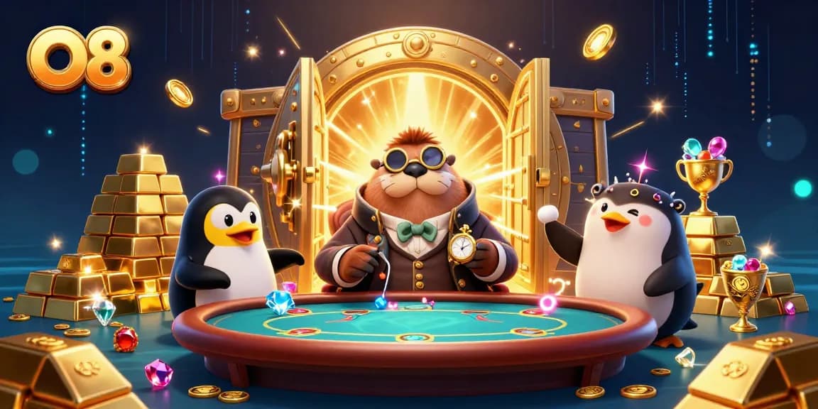 Play poker underwater with O8's vibrant walrus, penguin dealer, and bluffing pufferfish.