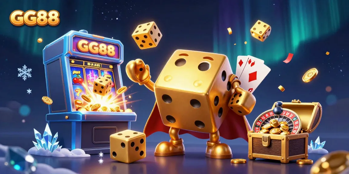 Experience the thrill of GG88 with vibrant casino elements exploding in an engaging 3D scene.