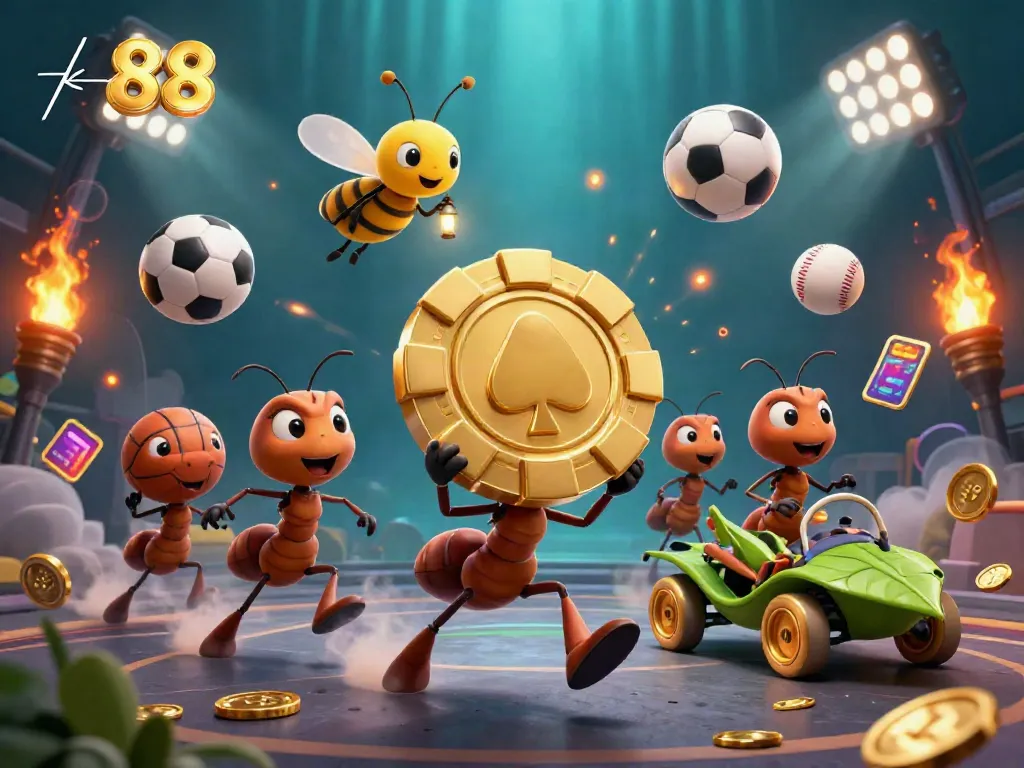 Experience thrilling gameplay at tk 88 with vibrant casino visuals and animated characters.