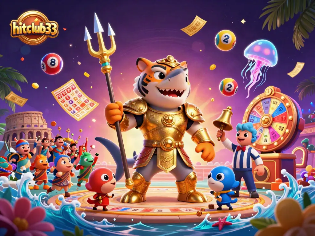 Experience thrilling games at hitclub33 with vibrant lottery themes and dynamic casino activities.
