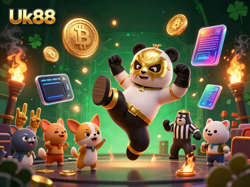 Engaging scene depicting Uk88's lively casino atmosphere with characters enjoying the action.