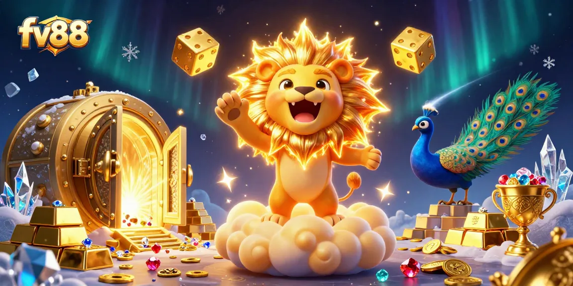 Experience thrilling gambling at fv88 with a roaring sun lion and dazzling treasures.