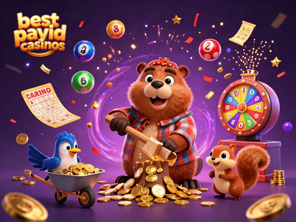 Experience the excitement of the best PayID casinos with our vivid 3D cartoon illustration showcasing fun gaming elements.