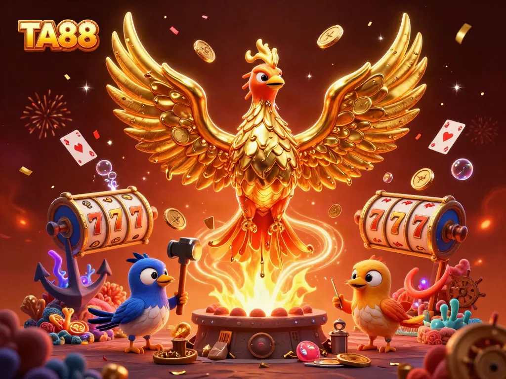 Experience exciting gameplay at TA88 with rich, golden visuals and captivating casino elements.