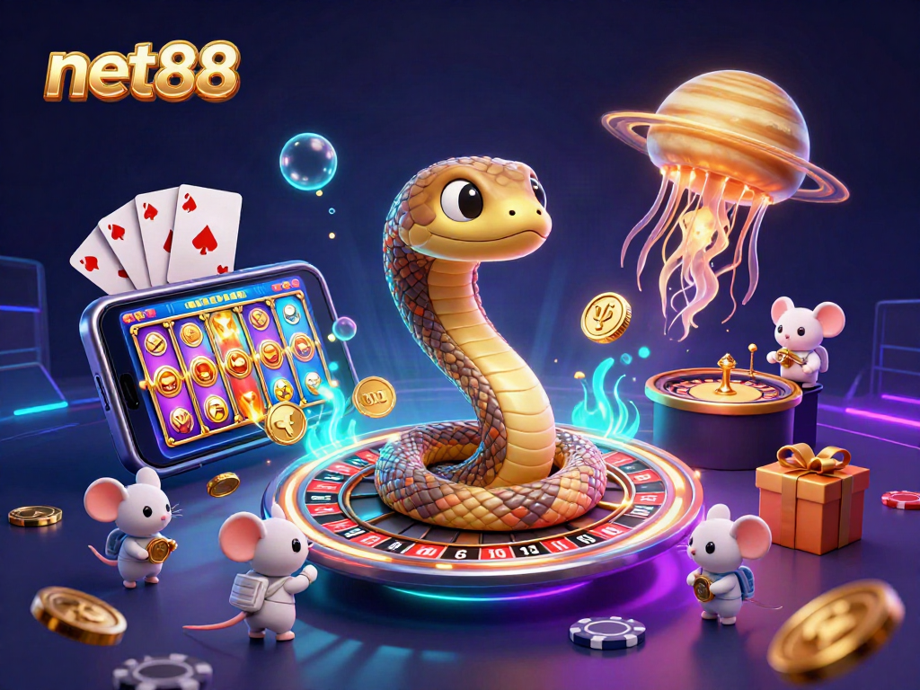 net88 players engage in cosmic betting with vibrant 3D visuals and thrilling gambling elements
