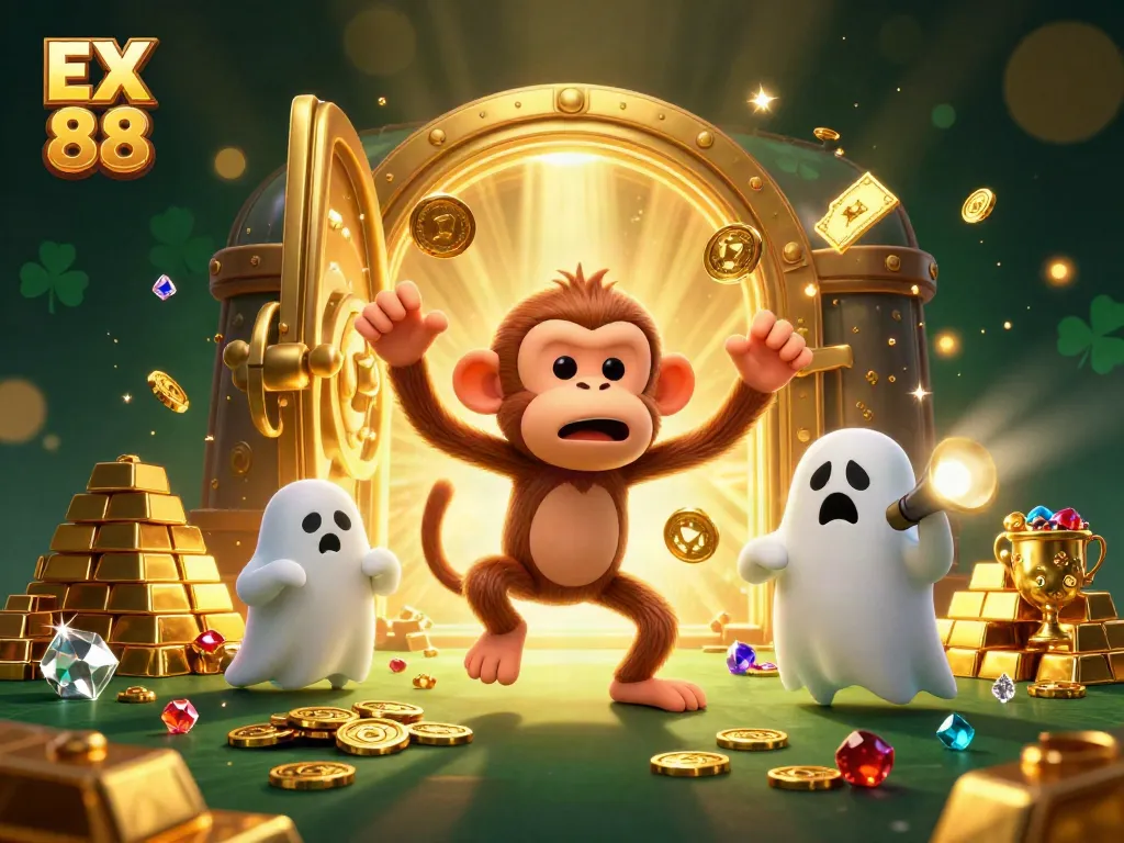 Catch the excitement of EX 88 in a haunted casino with a mischievous monkey and ghost-hunter puppy.