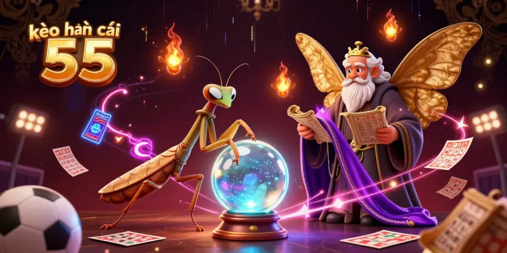 Bet on exciting matchups with the captivating kèo nhà cái 55 illustrated scene