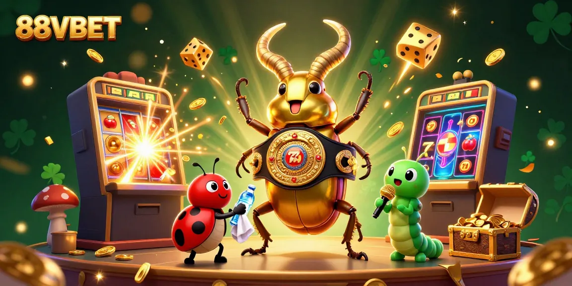 Experience the excitement of 88VBET with a dynamic 3D illustration featuring characters and casino elements.