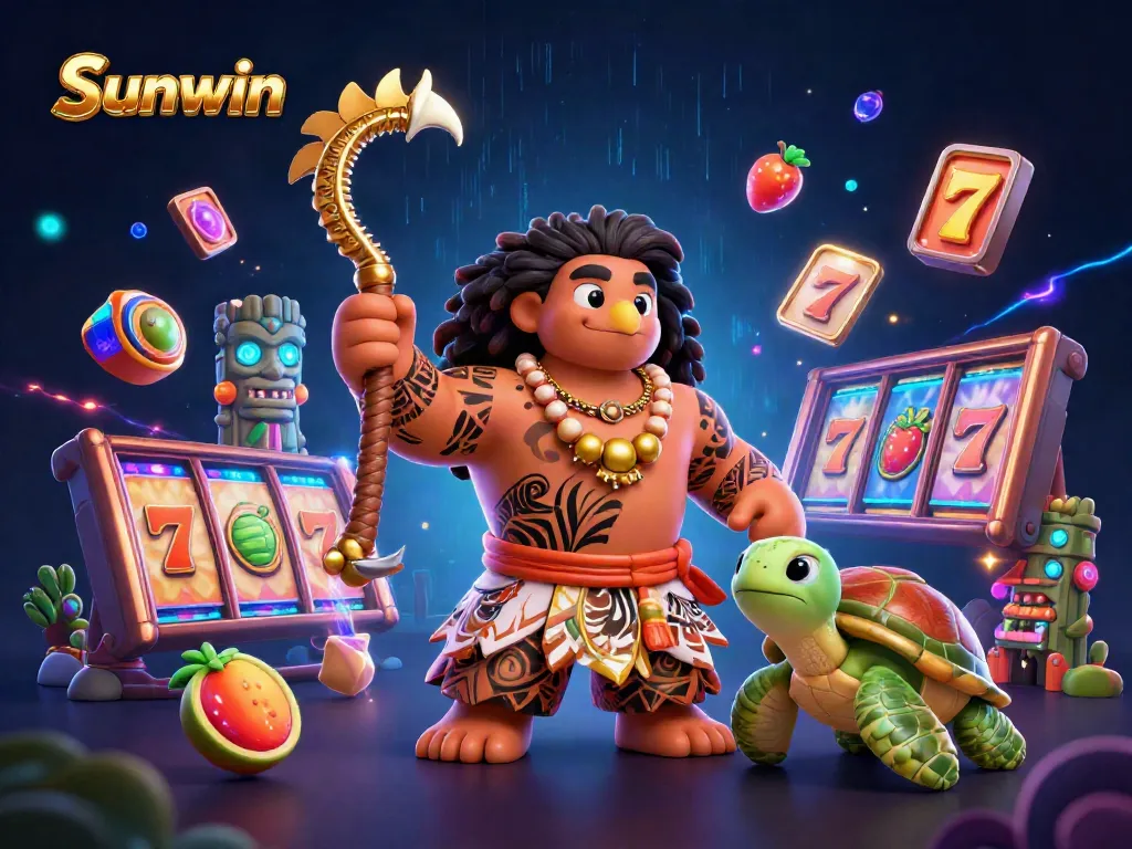 Experience thrilling slot gameplay with Sunwin's vibrant casino scene featuring lucky 7s and jackpot elements.
