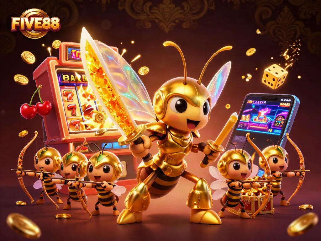 Experience a jackpot explosion at FIVE88 with dynamic gaming elements and vibrant visuals.