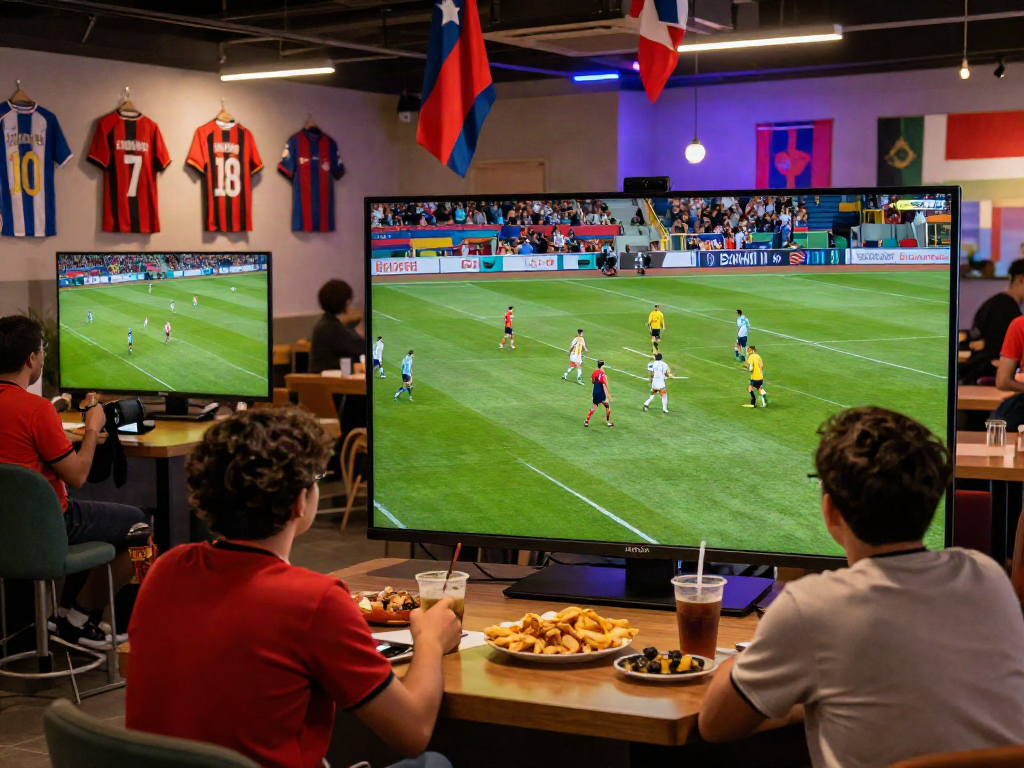 Xoilactv football fans enjoying a live match in a lively setting, showcasing the excitement and community spirit.