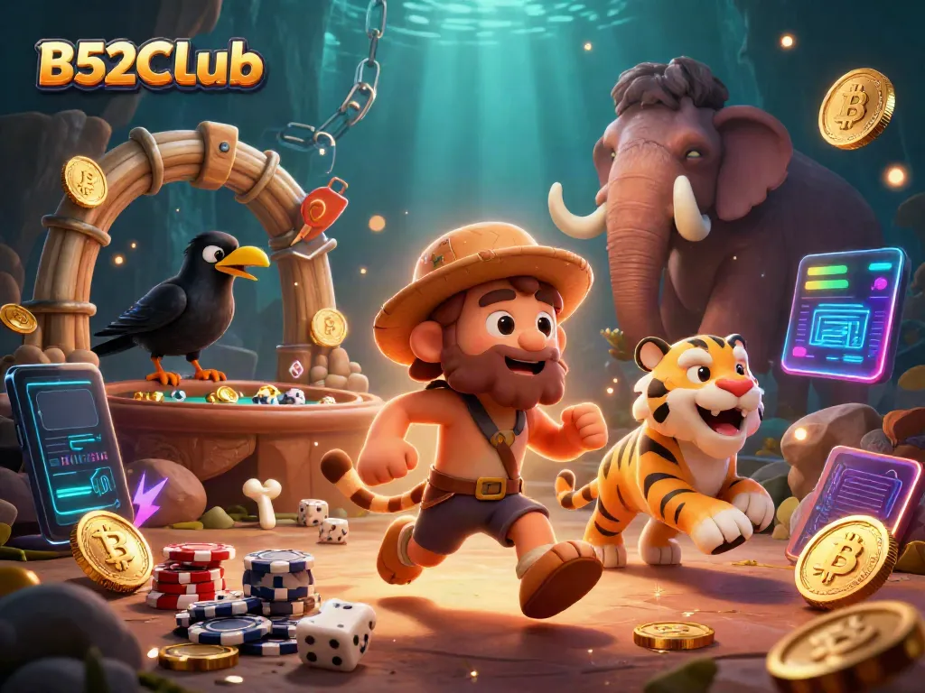 Experience thrilling gameplay at B52CLub with a unique prehistoric casino featuring dynamic characters.