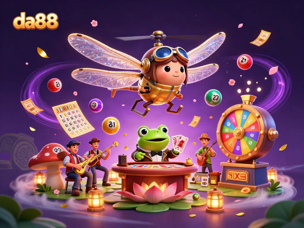 Engage in winning strategies at da88 with a vibrant casino scene featuring dynamic game elements.