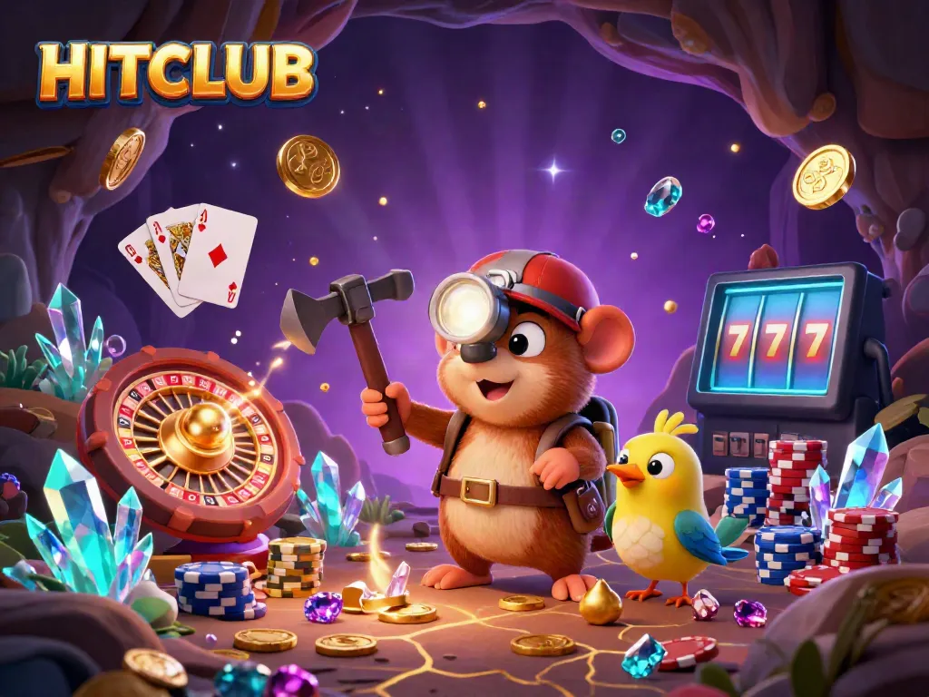 Engage in thrilling gameplay at HITCLUB with stunning casino creatures amidst dazzling treasures.