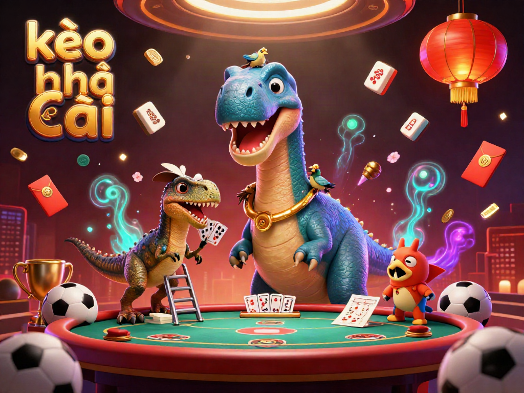 Engage in thrilling sports betting scenes at kèo nhà cái, exploring sports balls and dynamic game elements.