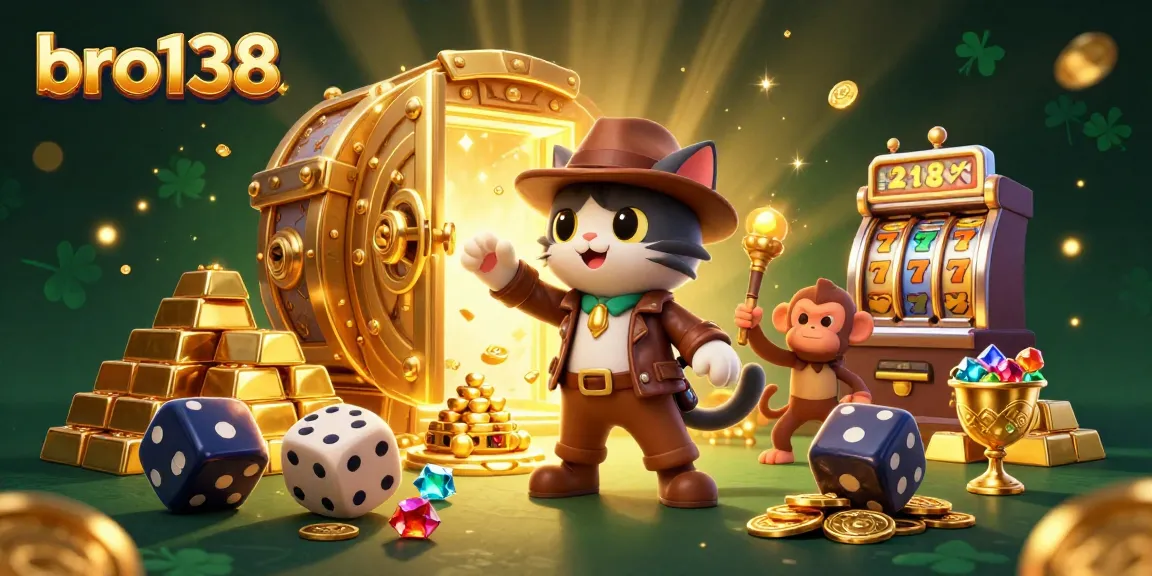 Engage with bro138 by spinning vibrant slot reels as our archaeologist cat uncovers golden treasures!