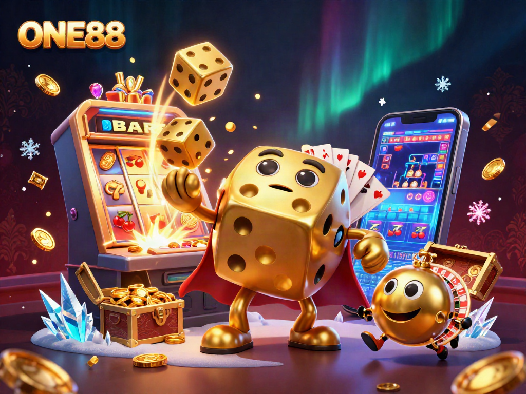 Engage in thrilling gaming action with ONE88's winning slots and vibrant casino atmosphere.