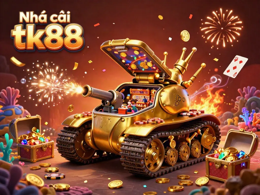 Engage with the dynamic world of Nhà cái tk88 featuring a golden beetle tank casino bursting with excitement.