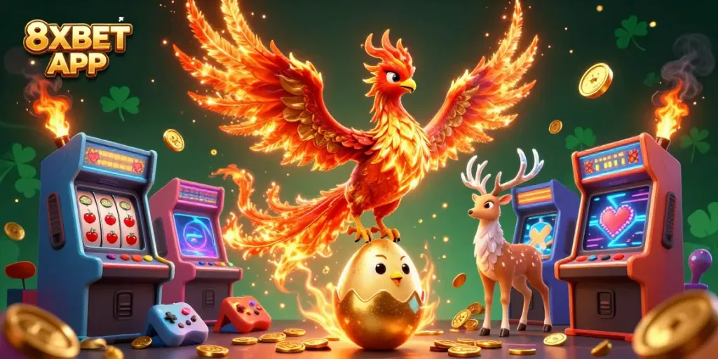 Experience the thrill of the 8XBET APP with vibrant 3D casino elements and dynamic characters!