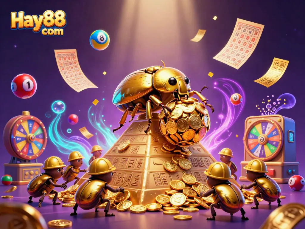 Experience gaming strategies at Hay88 com featuring vibrant lottery elements and a dynamic scene.