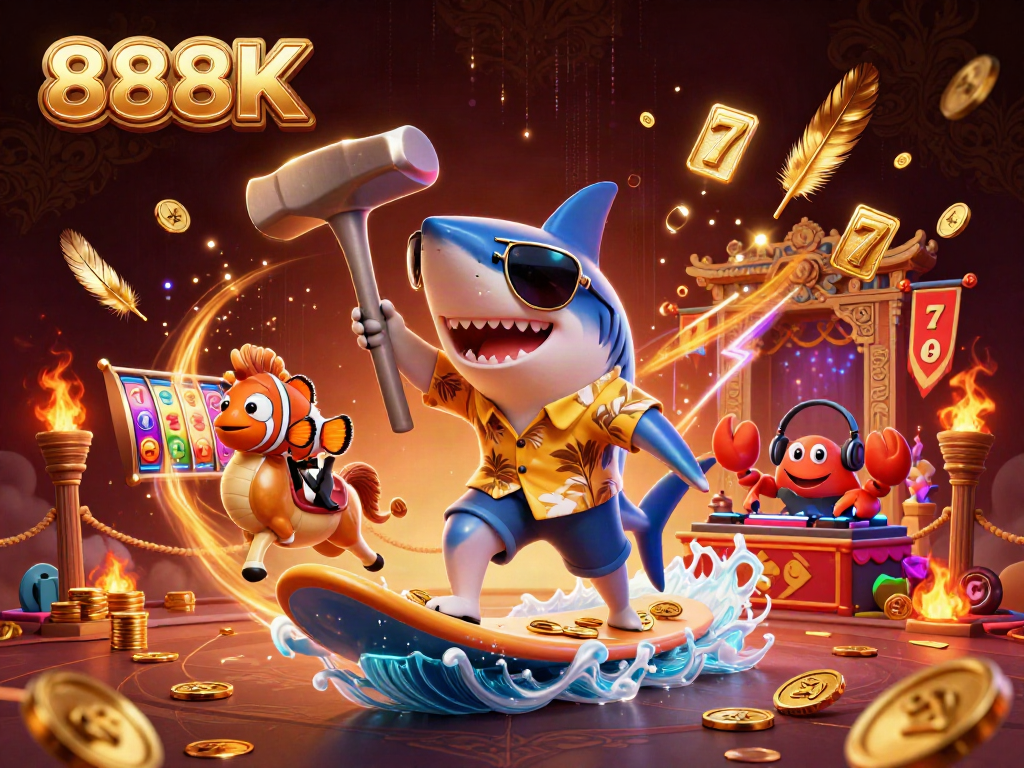 Engage with thrilling slots at 888K capturing exciting moments of gameplay and vibrant characters.