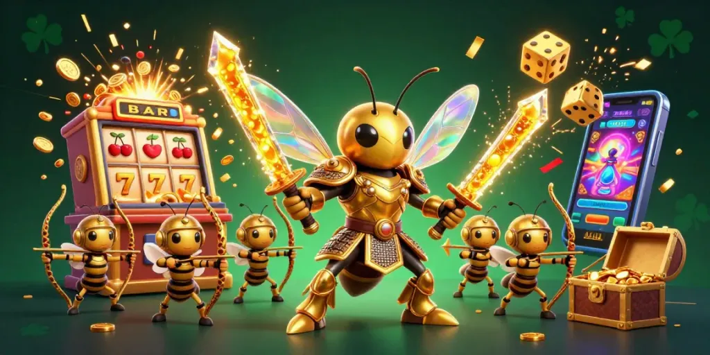 Engage with exciting games at xx88brand, showcasing a dynamic 3D casino scene bursting with action and jackpots.