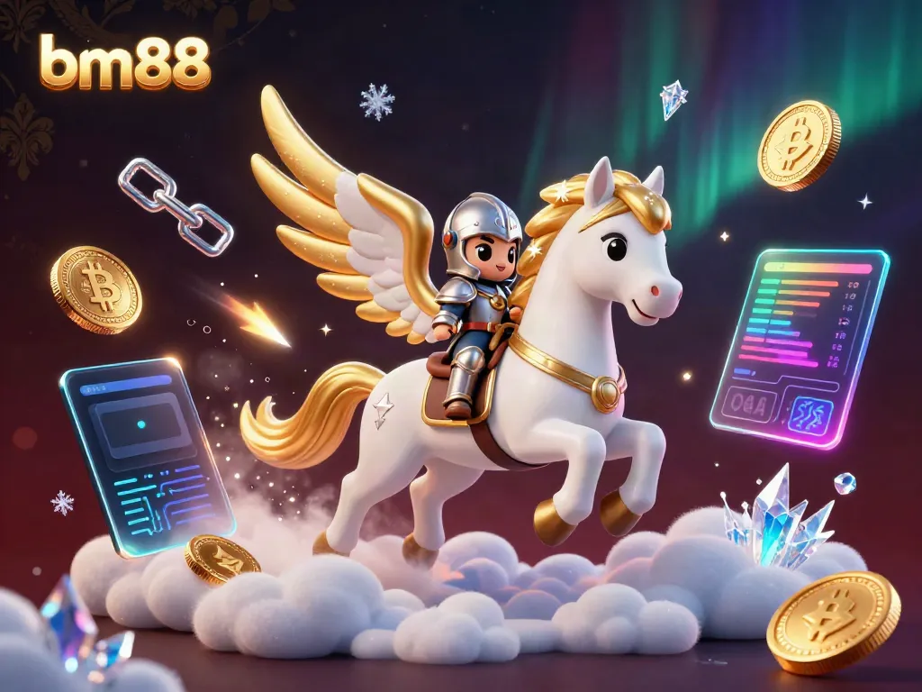 Experience the thrill of bm88 with a celestial ride through a vibrant, digital gambling universe.