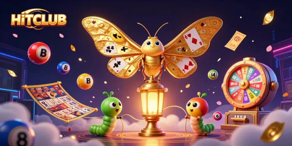 HITCLUB players celebrate with vibrant lottery themes and golden illustrations of luck and winning.