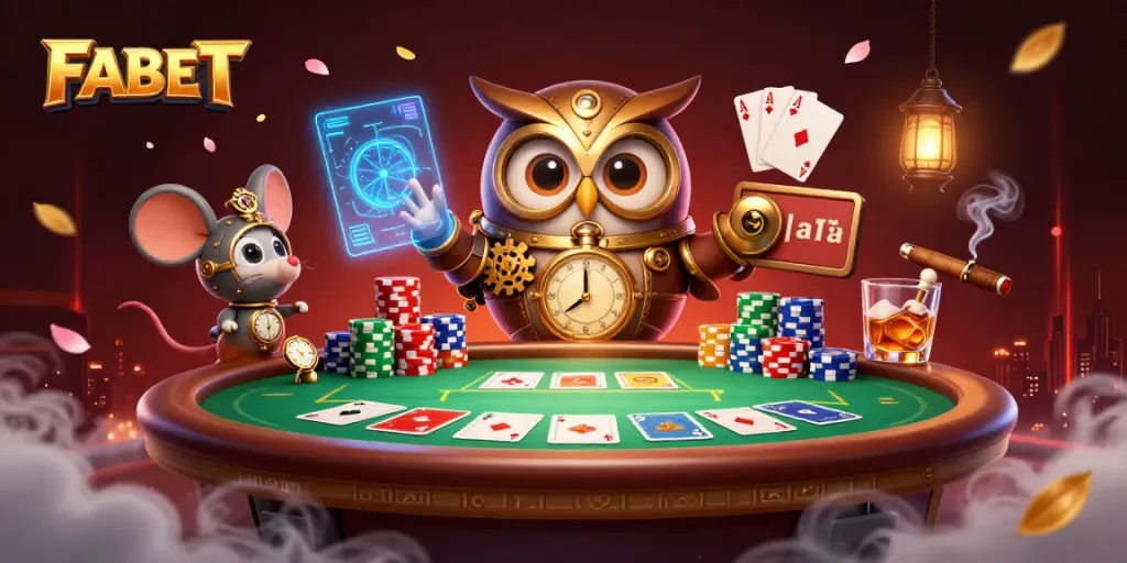 Experience FABET's vibrant atmosphere in a whimsical casino world filled with excitement.