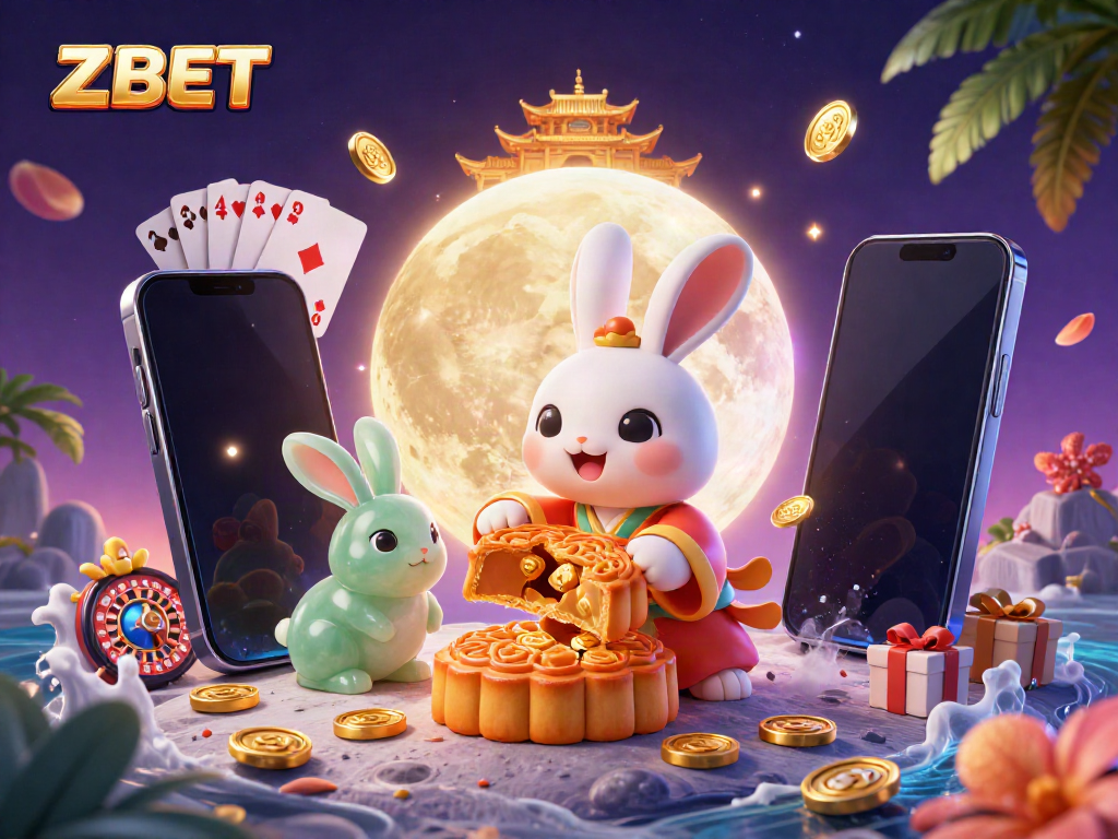Experience exciting gameplay with ZBET featuring dynamic casino elements, vibrant colors, and playful characters.