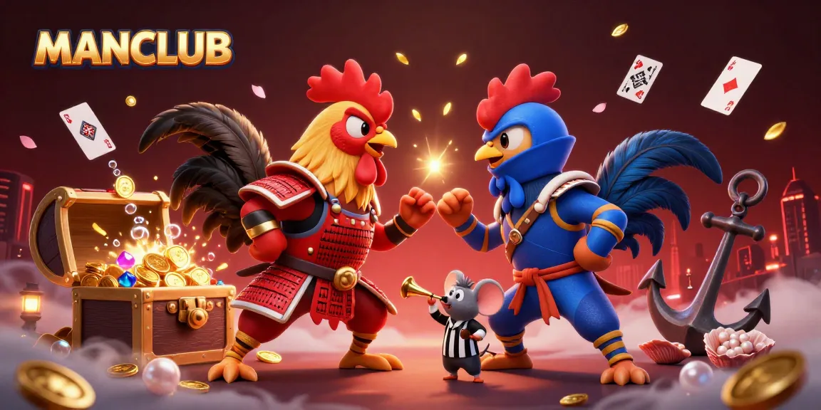 MANCLUB showcases twin roosters in rivalry amid a dynamic casino gaming scene.