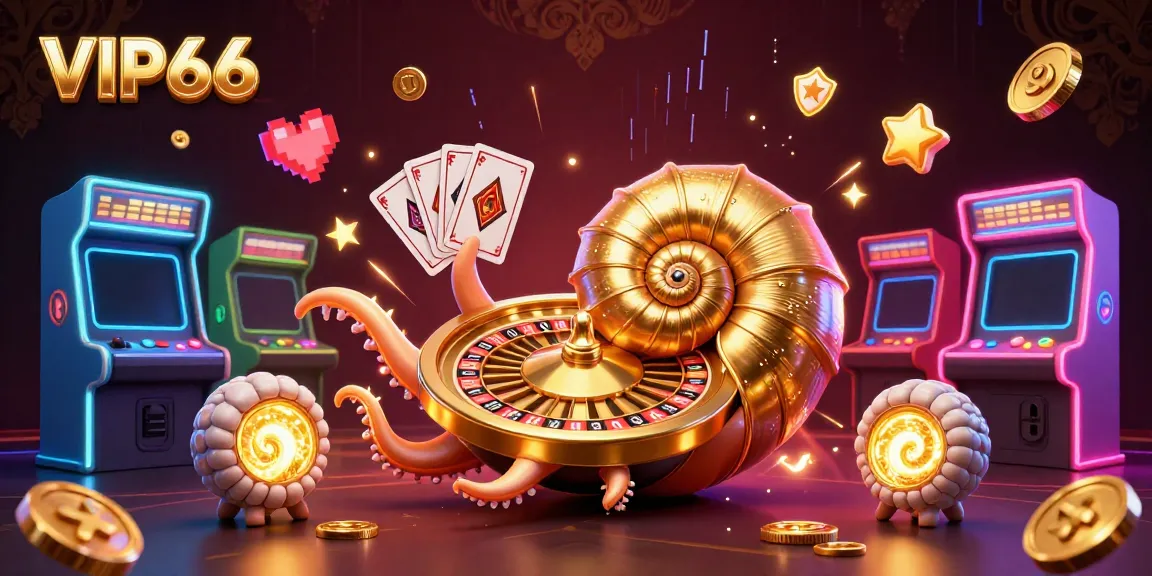 Experience the excitement of VIP66 with a giant nautilus roulette and card-playing tentacles.